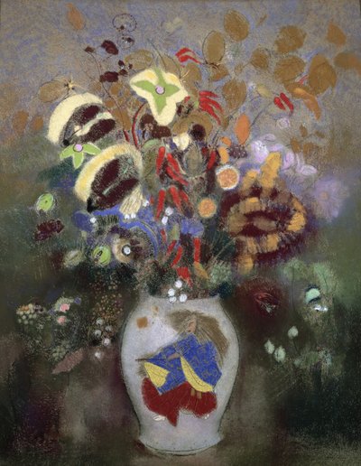 Stillleben mit einer Vase voller Blumen von Odilon Redon